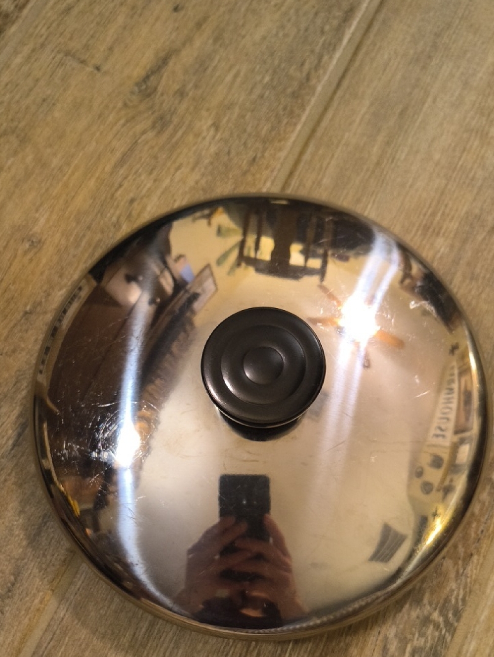 Stainless Steel Cookware Lid with Black Knob - Home Dining Serveware 7 Inch